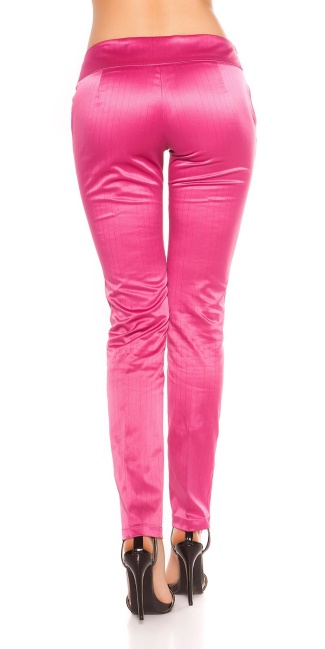 Business-trousers with pinstripes Fuchsia